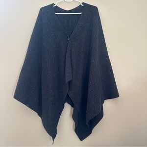 UNIQLO Women’s 2-Way Knit Stole Dark Gray - Poncho/Shawl & Scarf Boho